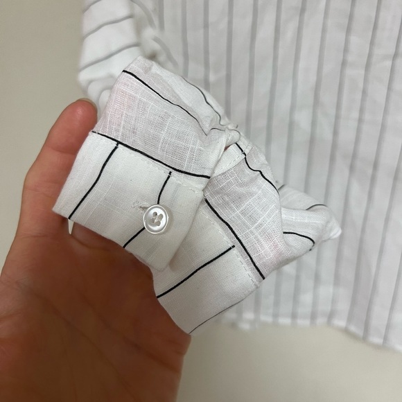 Classic White Striped women’s button down eri + Ali for Anthropologie - Picture 7 of 7